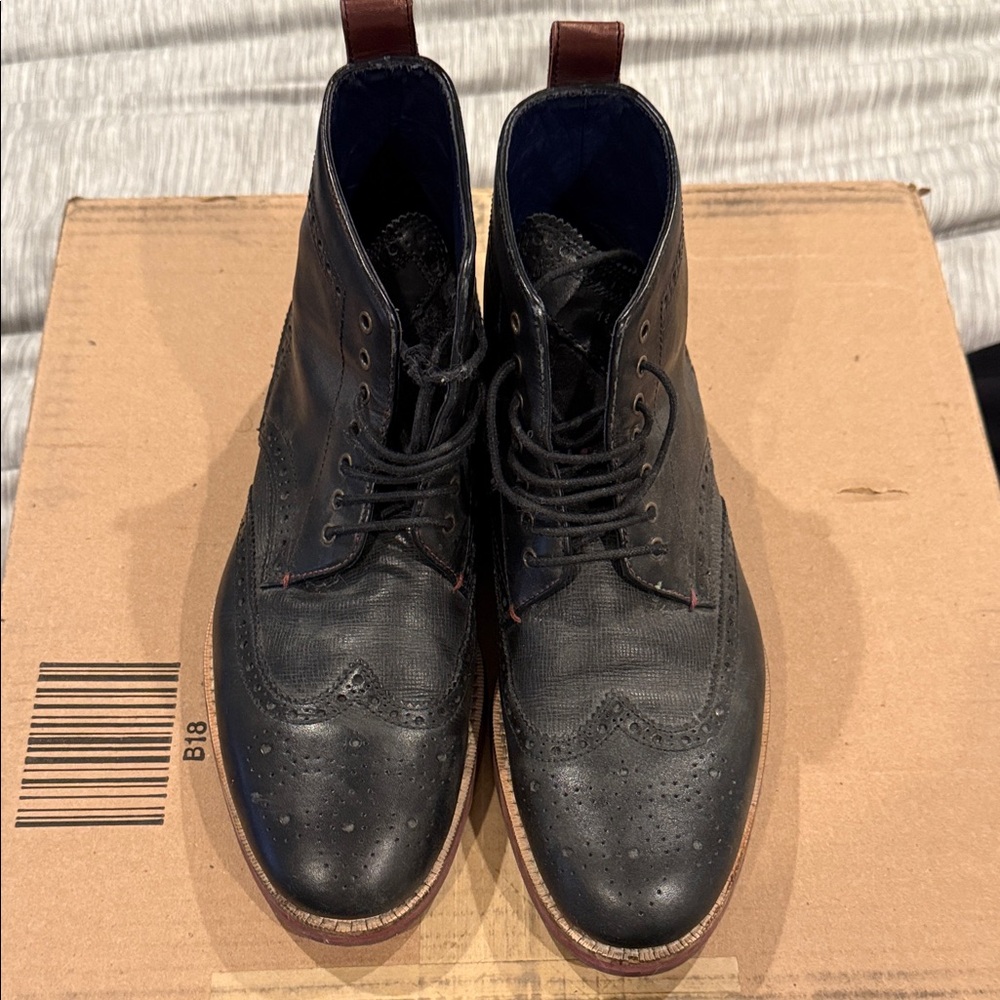 Ted Baker London Black Leather Men's Boots
